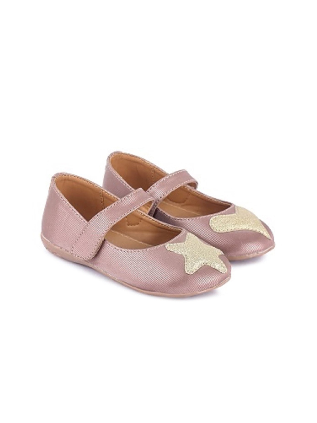 

BOYZ N GALZ Girls Rose Gold Ballerinas Flats