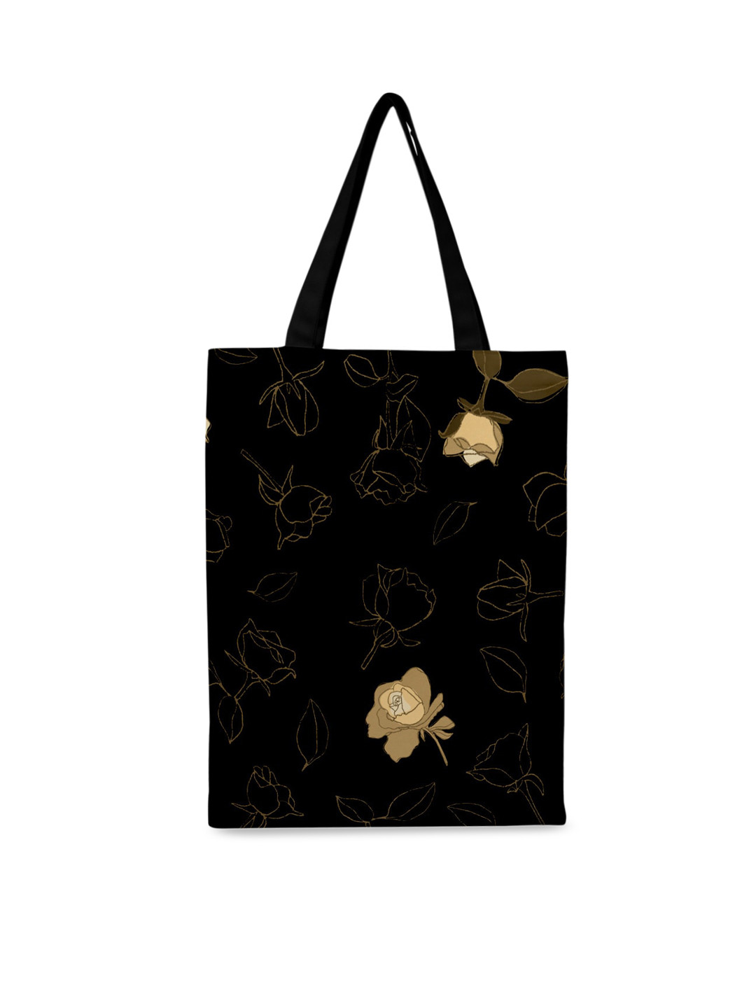 

Crazy Corner Black Floral Printed Shopper Tote Bag