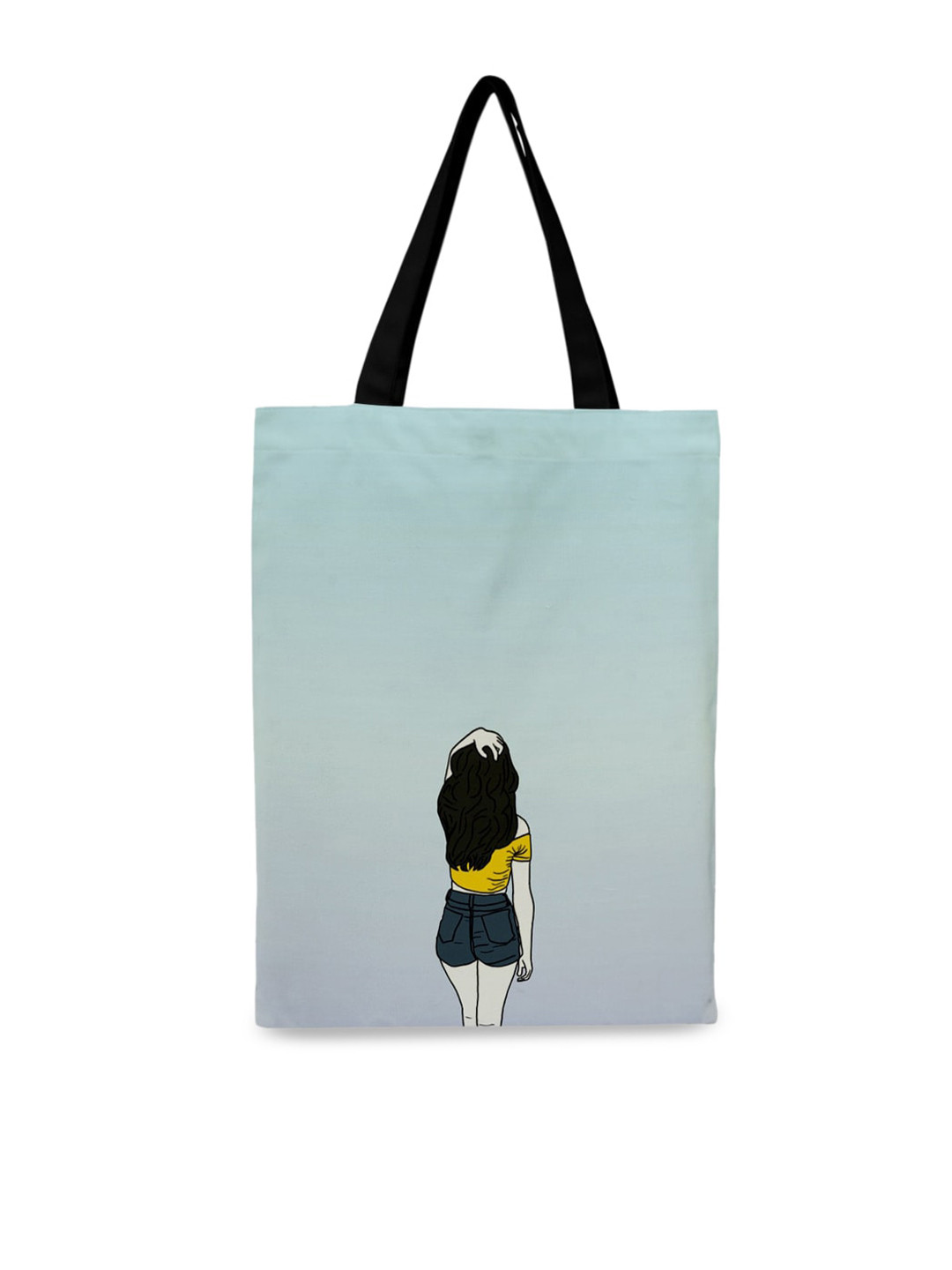 

Crazy Corner Blue Printed Shopper Tote Bag