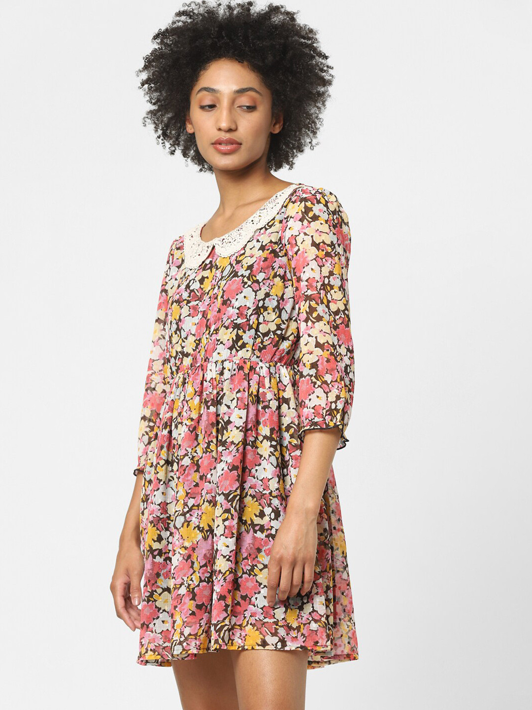 

ONLY Multicoloured Floral Fit & Flare Dress, Multi