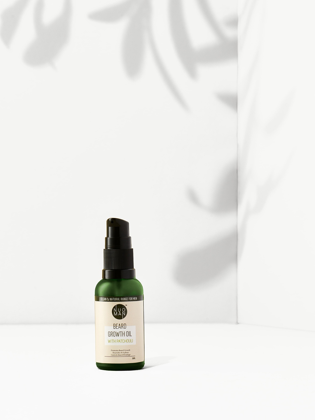 

Nuo Man Beard Growth Oil with Patchouli Coconut Oil & Vitamin E, Transparent