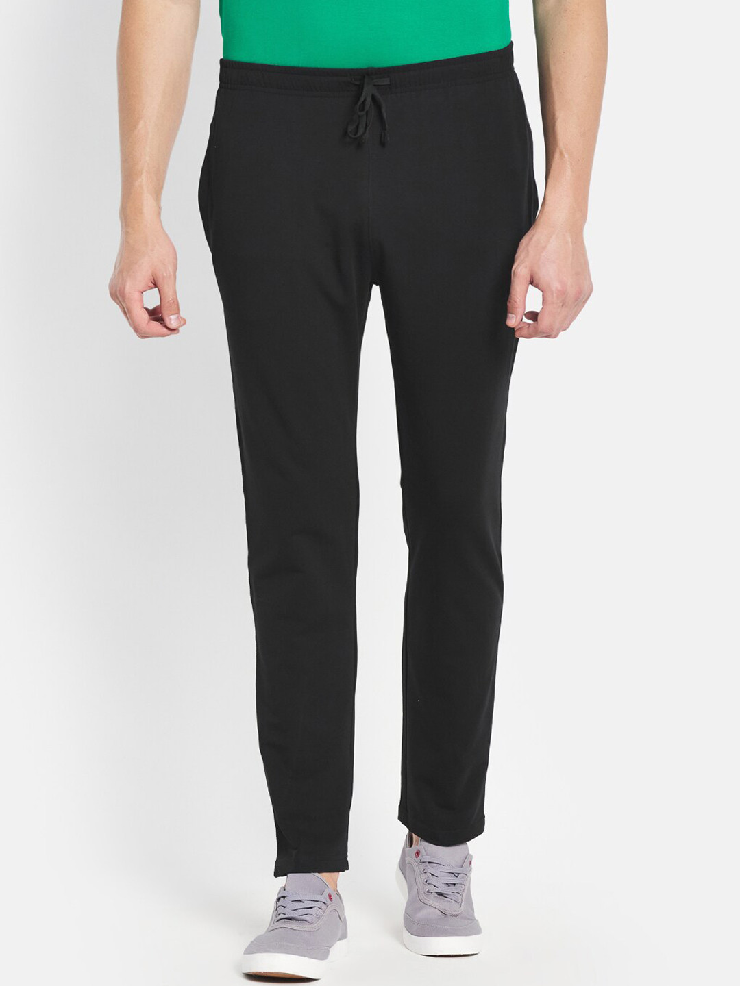 

Octave Men Black Solid Cotton Track Pants