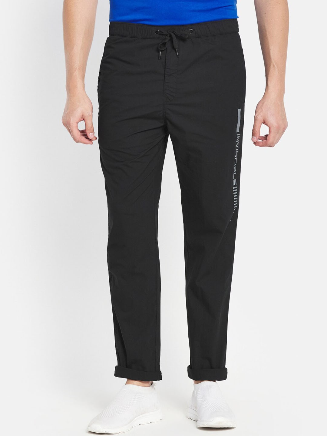 

Octave Men Black Solid Cotton Track Pants