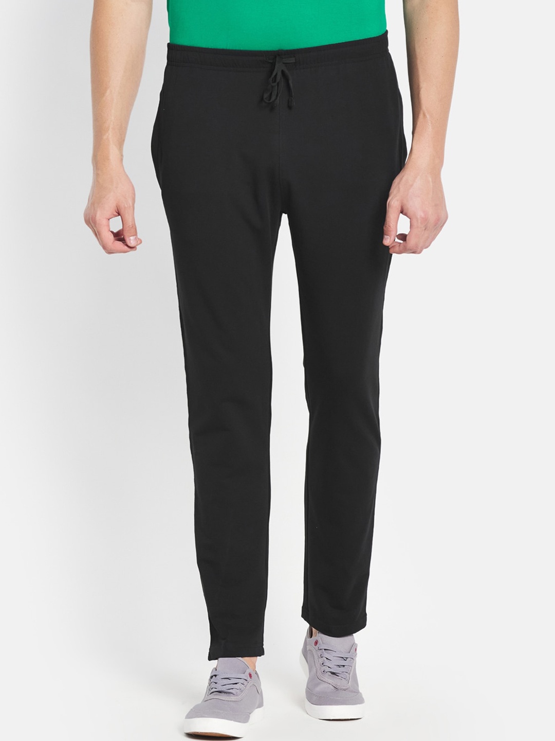 

Octave Men Black Solid Cotton Track Pants