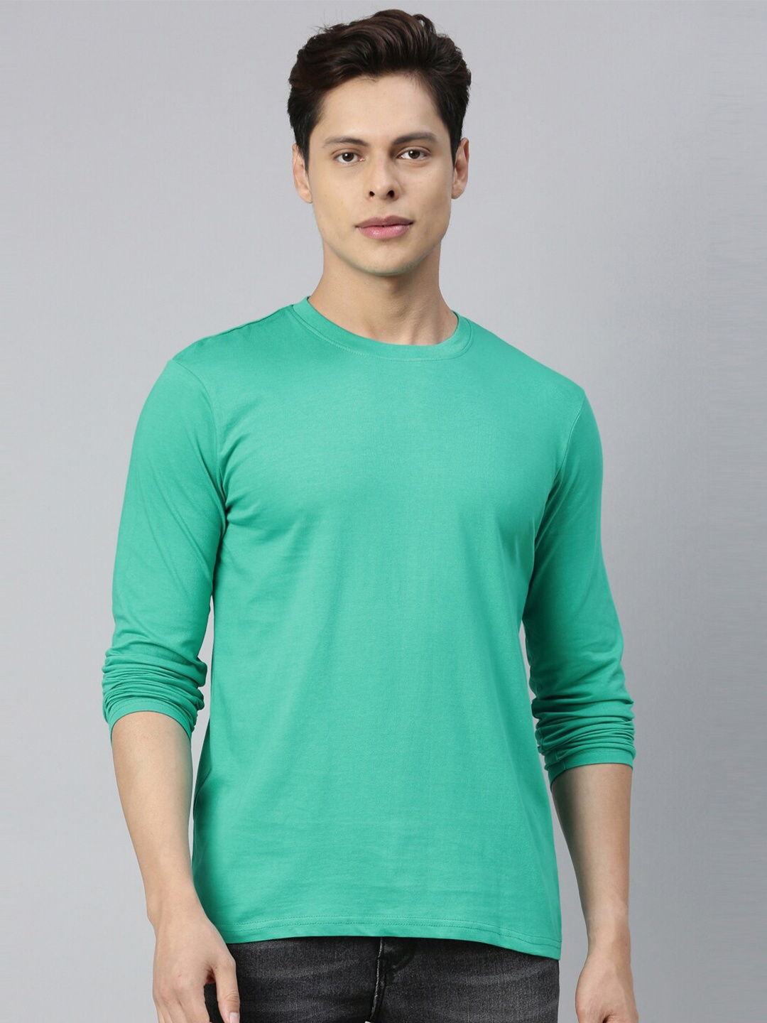 

recast Men Green Pure Cotton T-shirt