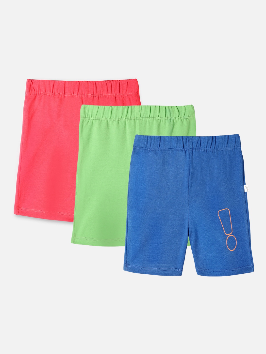 

You Got Plan B Girls Pink & Lime Green Cycling Sports Shorts Pack Of 3