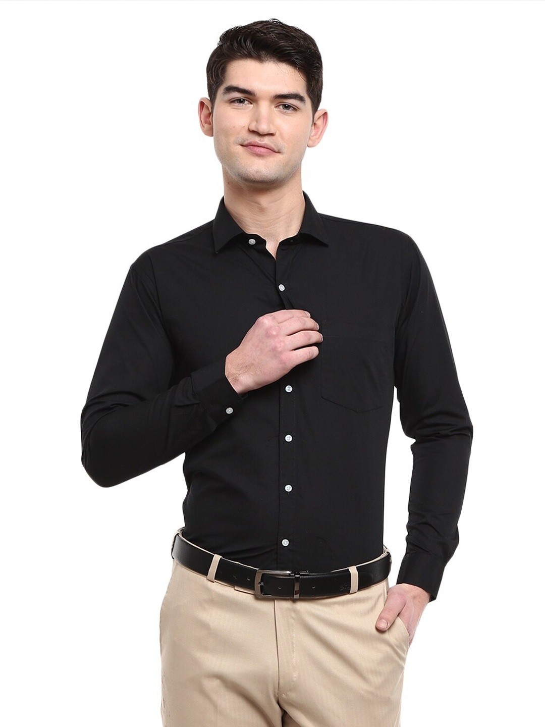 

J White by Vmart Men Black Standard Formal Shirt