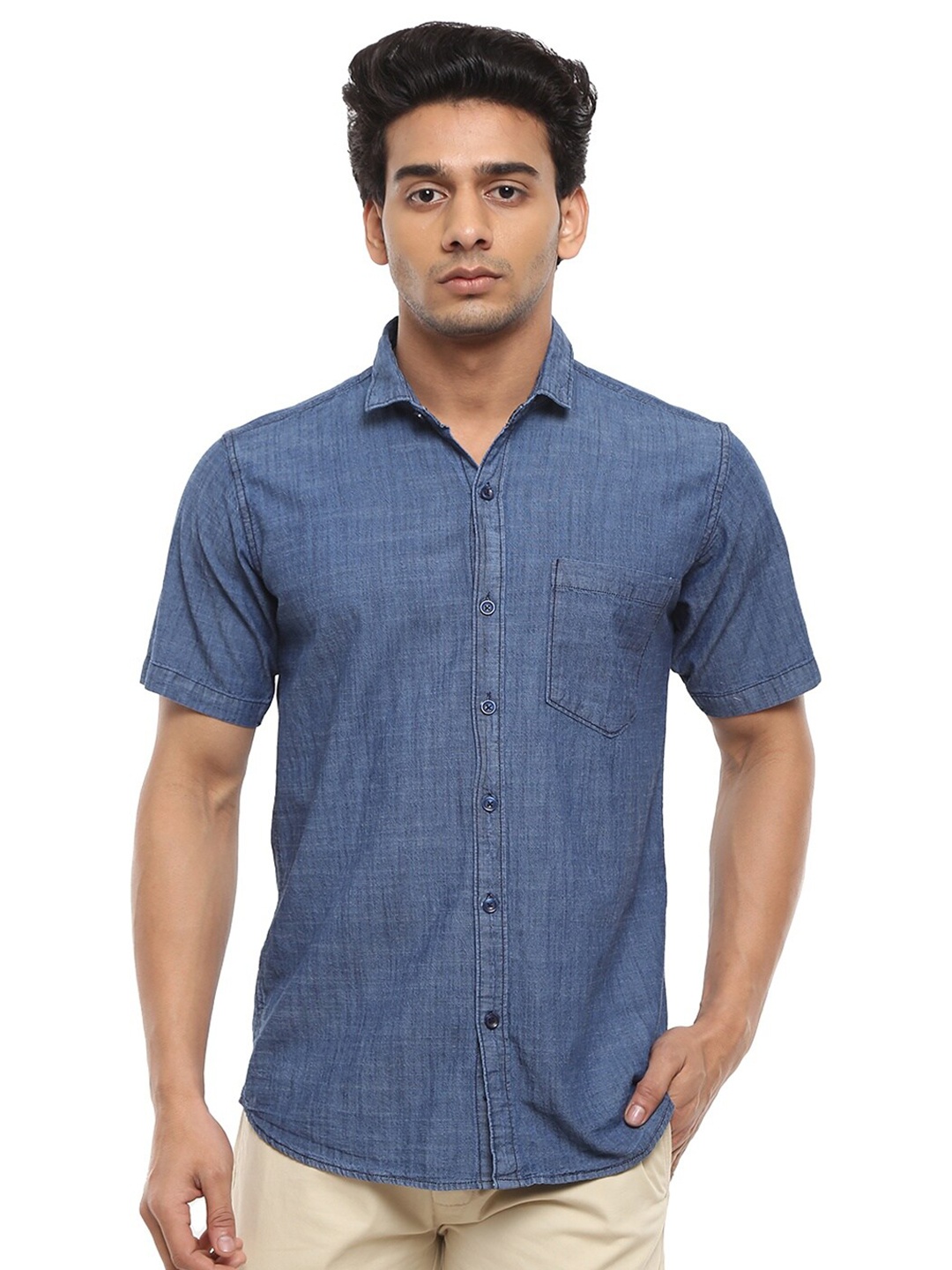 

V-Mart Men Blue Standard Casual Denim Shirt