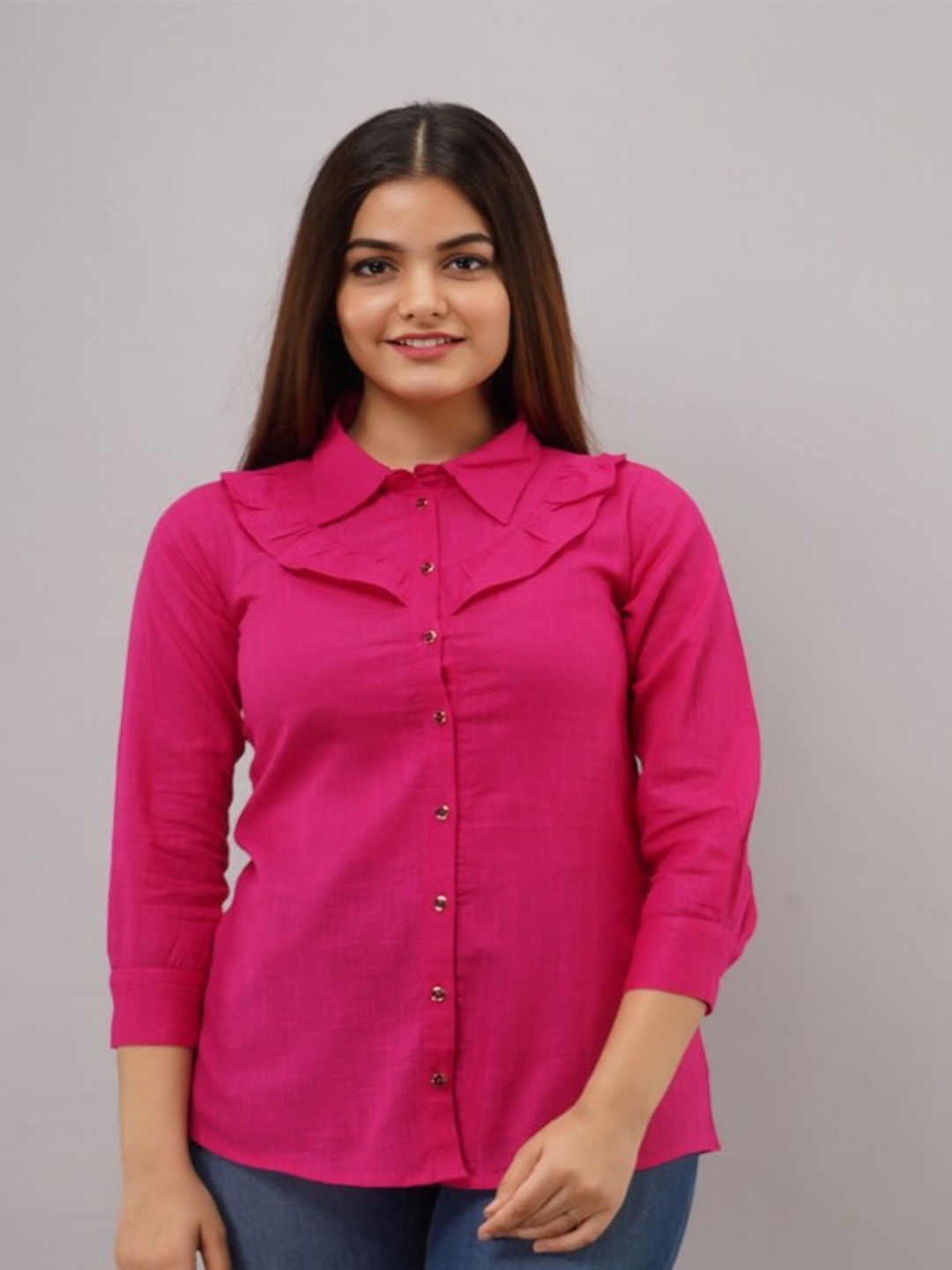 

Maishi Pink Shirt Style Top