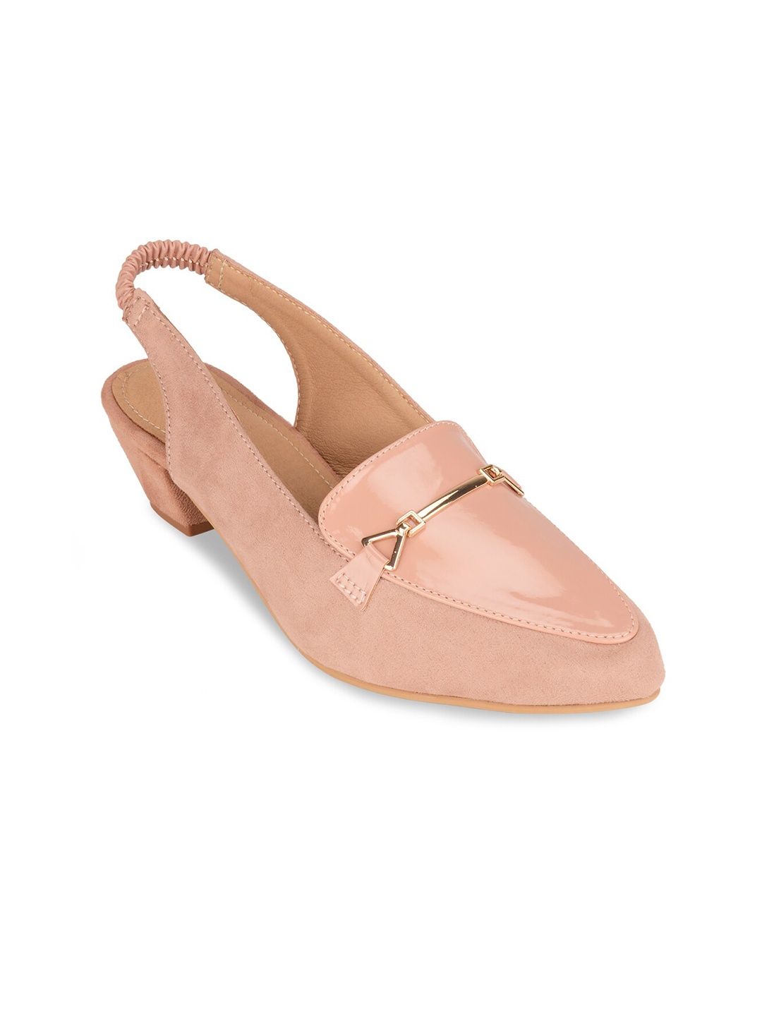 

Rocia Pink Block Heeled Pumps