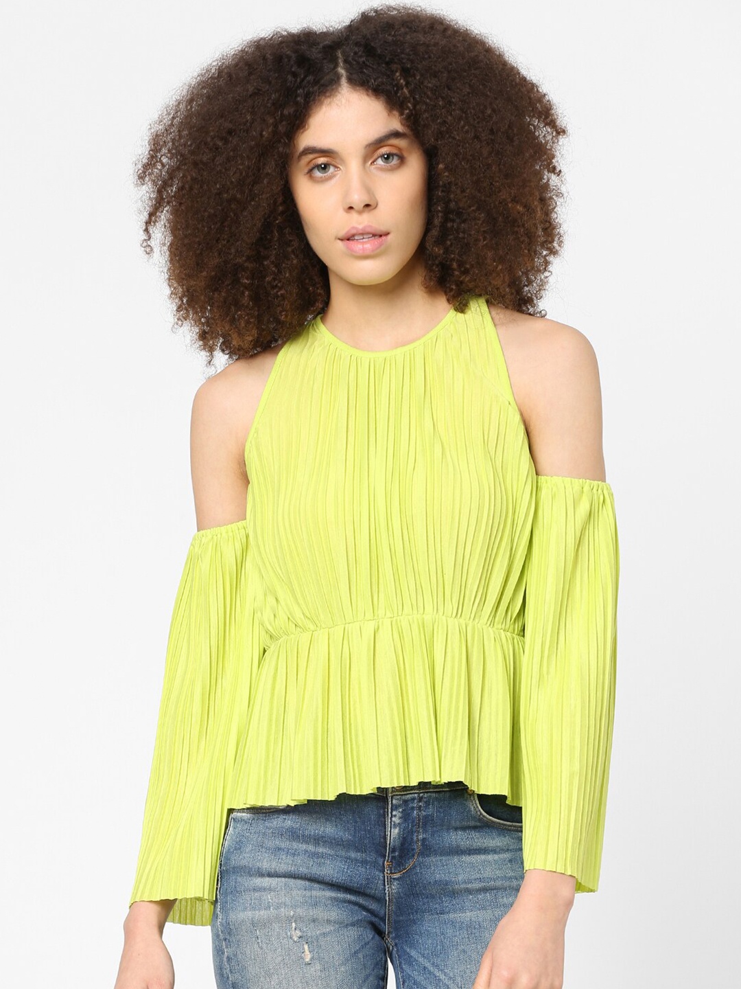 

ONLY Green Cinched Waist Top