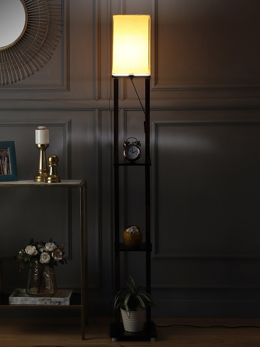 

SANDED EDGE Brown & Yellow 3-Storey Contemporary Floor Lamps