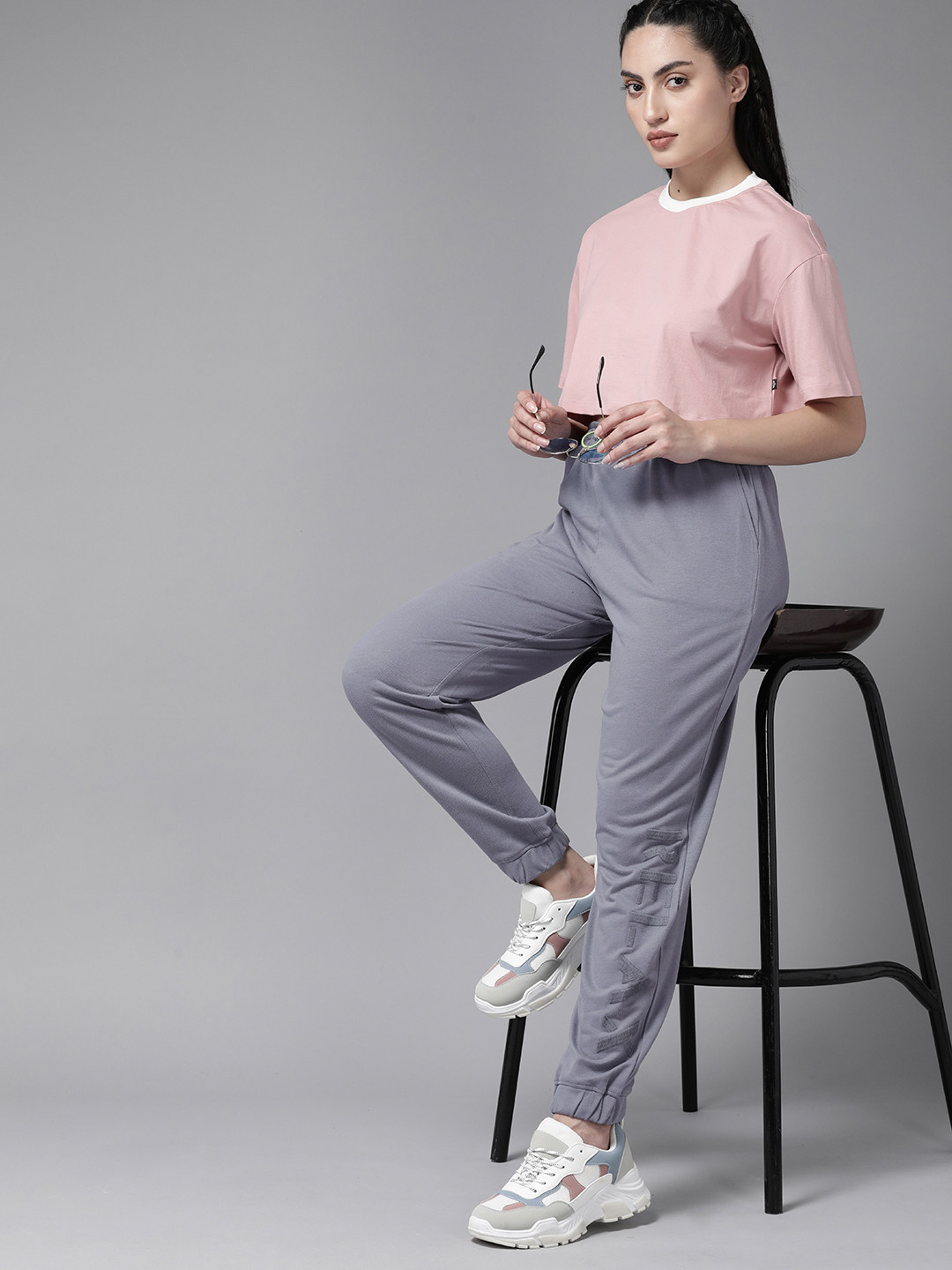 

The Roadster Lifestyle Co. Knitted Relaxed Fit Joggers, Grey