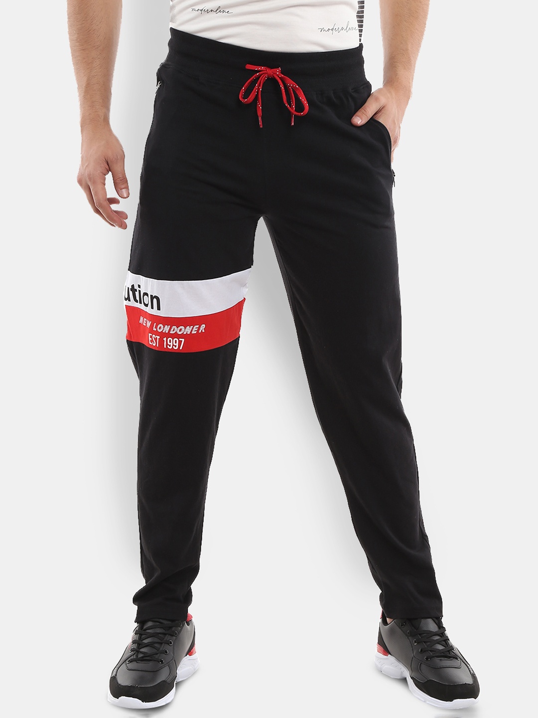 

V-Mart Men Black Solid Cotton Single Jersey Pyjama