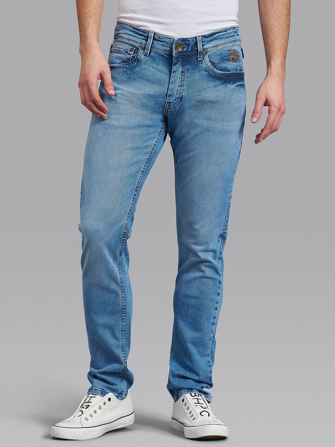 

Beverly Hills Polo Club Men Blue Skinny Fit Heavy Fade Stretchable Jeans