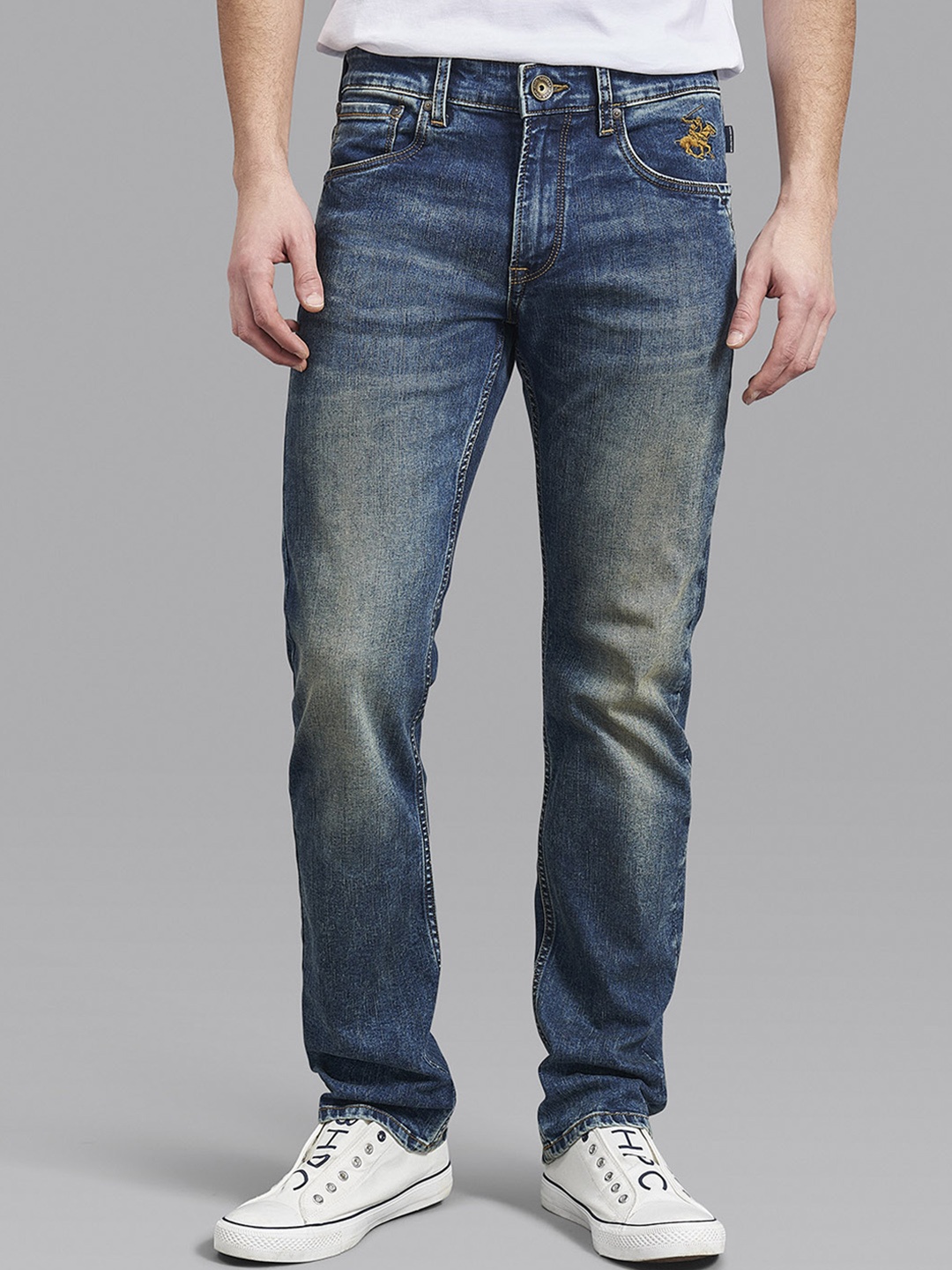 

Beverly Hills Polo Club Men Blue Skinny Fit Heavy Fade Stretchable Jeans