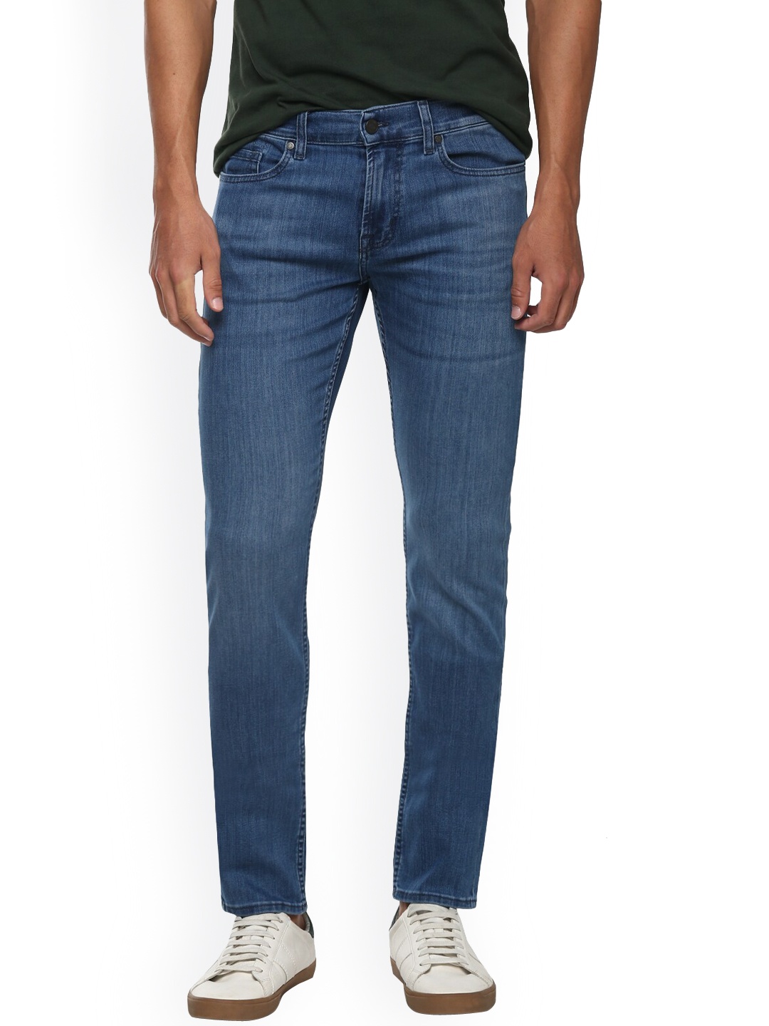 

7 For All Mankind Men Blue Mid Rise Jeans