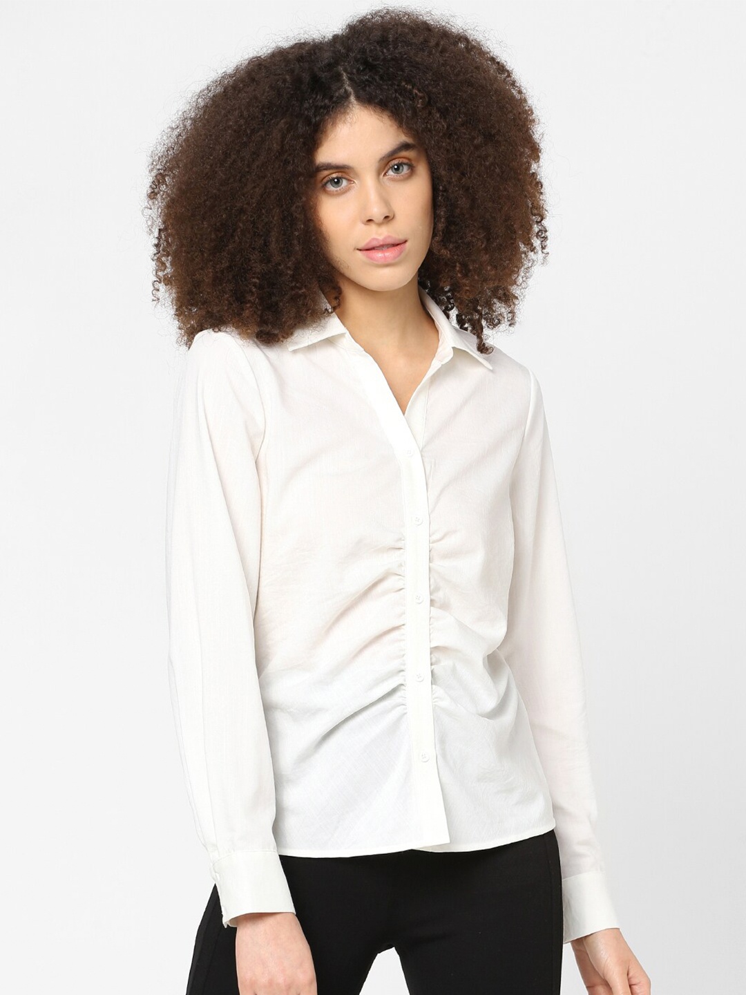 

ONLY Women White Casual Shirt