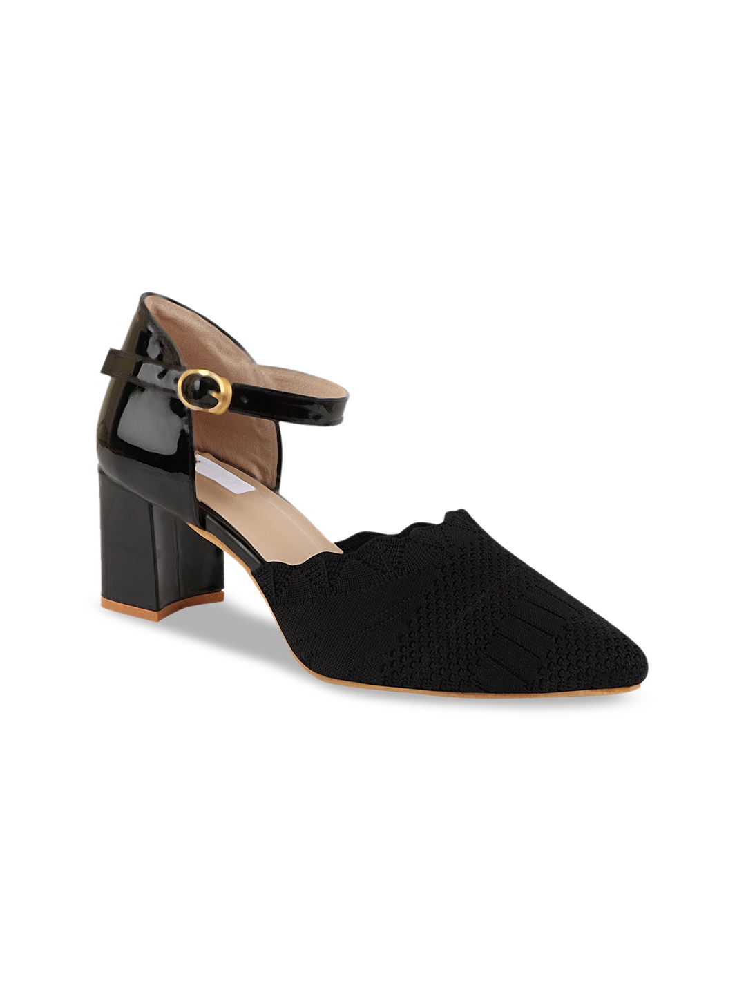 

THE WHITE POLE Women Black Block Heel Sandals