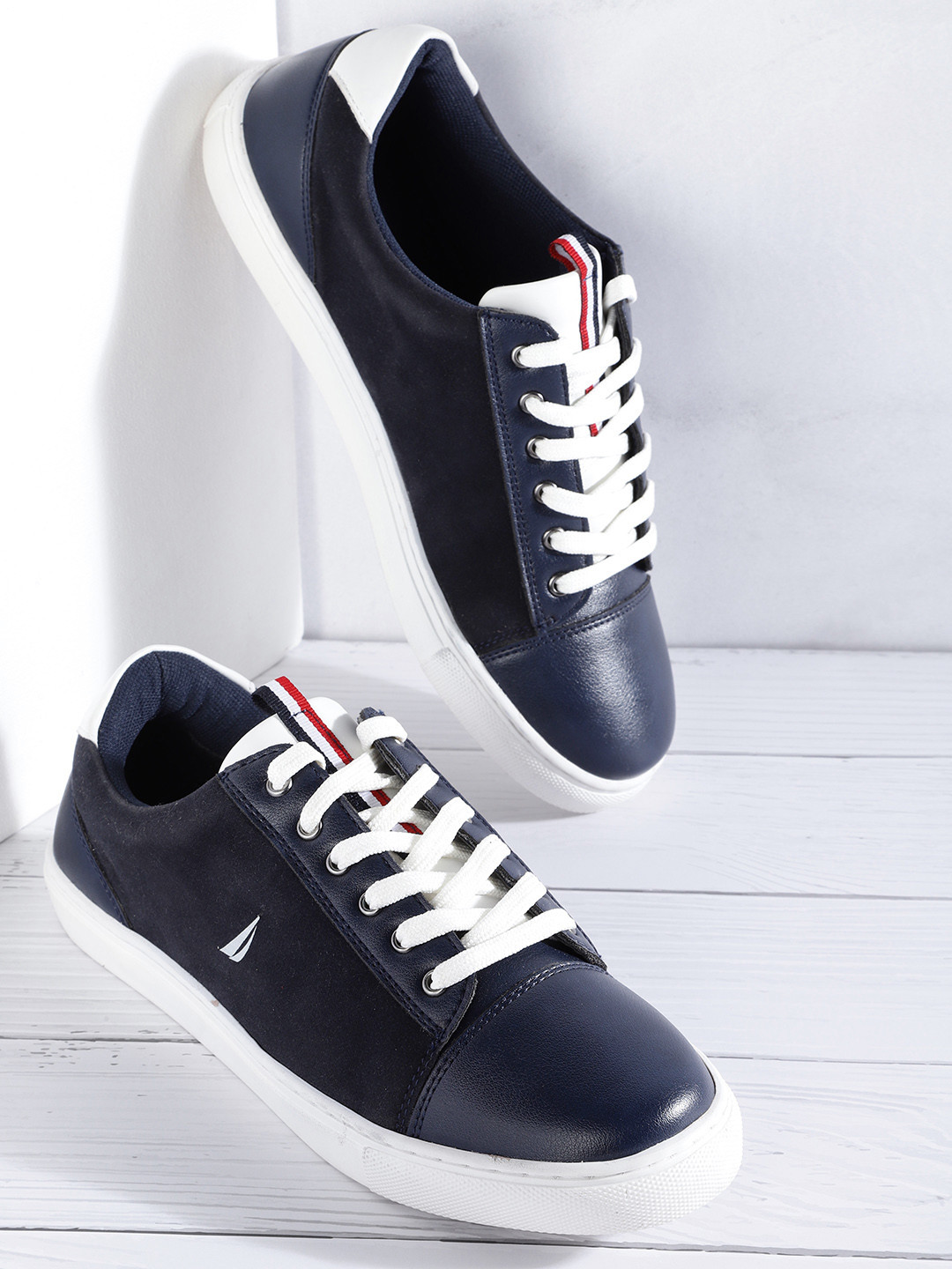 

Nautica Men Navy Blue Solid Sneakers