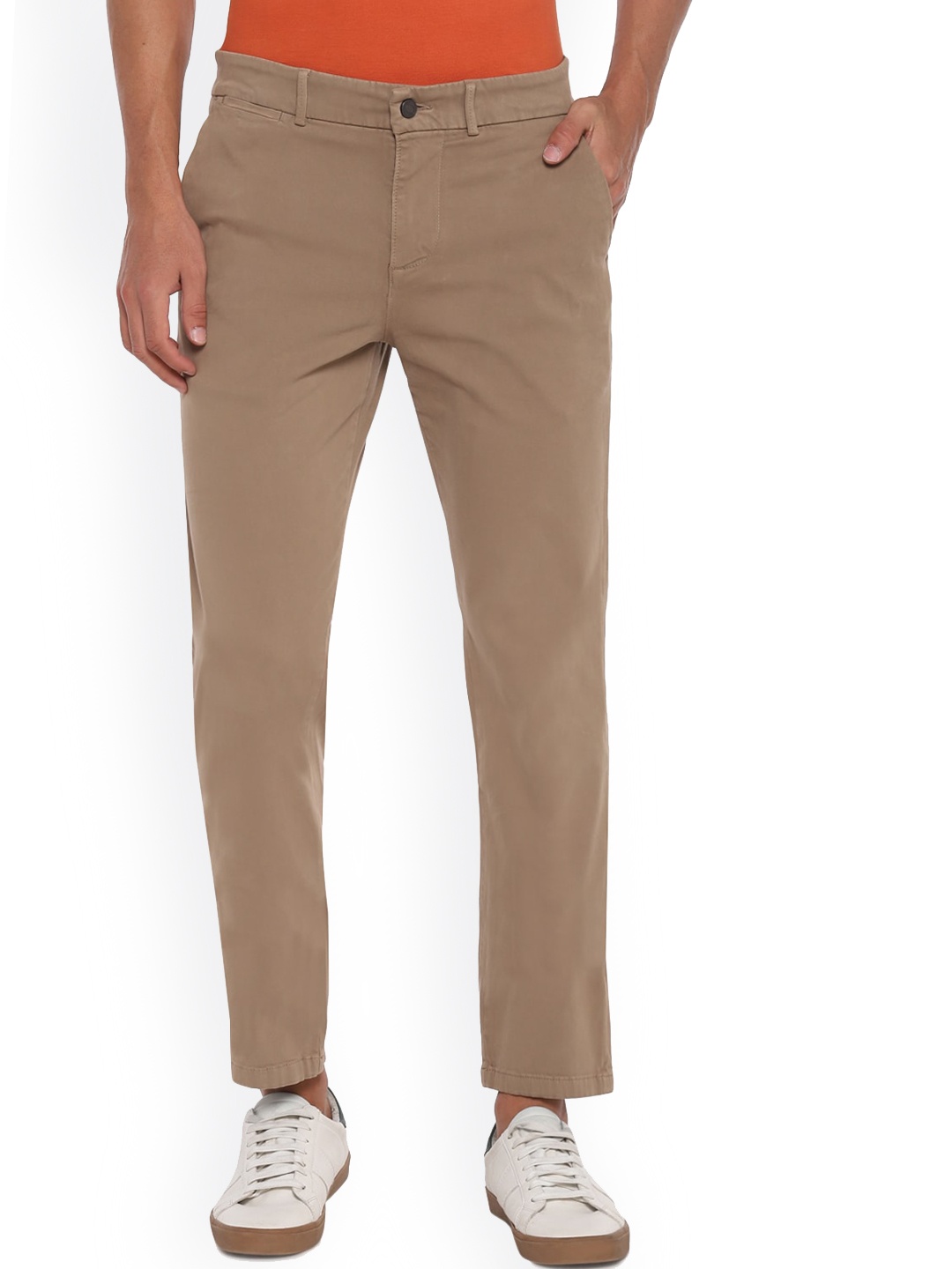 

7 For All Mankind Men Beige Slim Fit Cotton Jeans