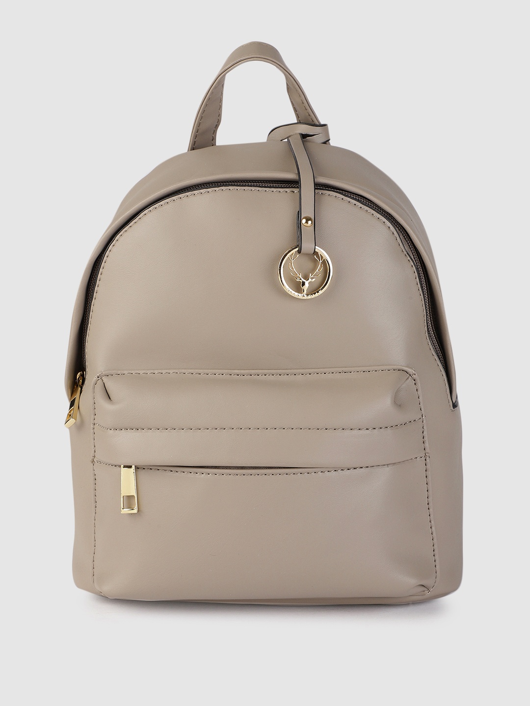 

Allen Solly Women Taupe Solid Backpack