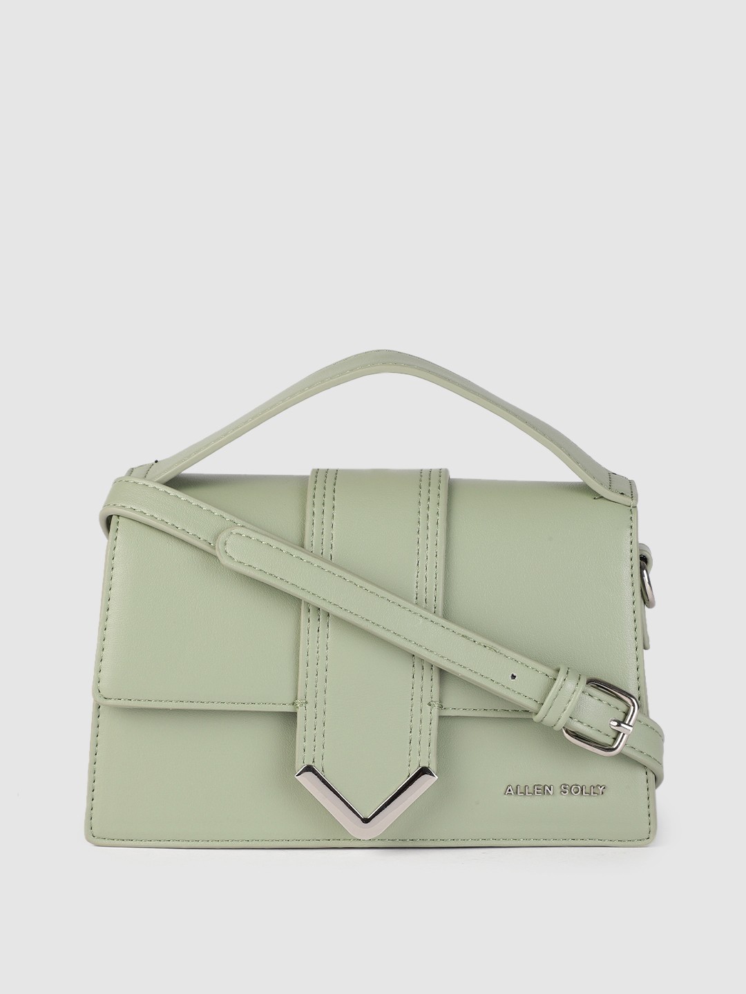 

Allen Solly Green PU Structured Sling Bag