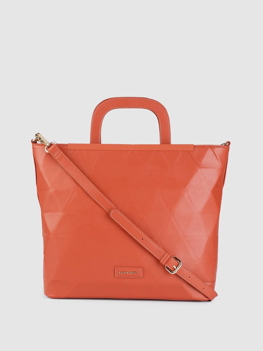 

Allen Solly Brown Quilted Handheld Bag