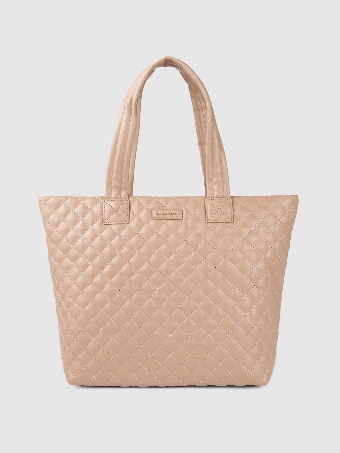 

Allen Solly Nude-Coloured Quilted Structured Shoulder Bag
