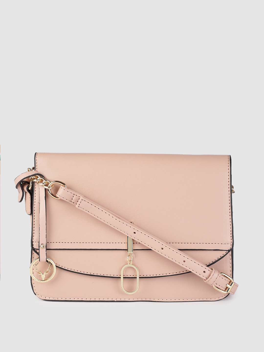 

Allen Solly Pink Solid Structured Sling Bag