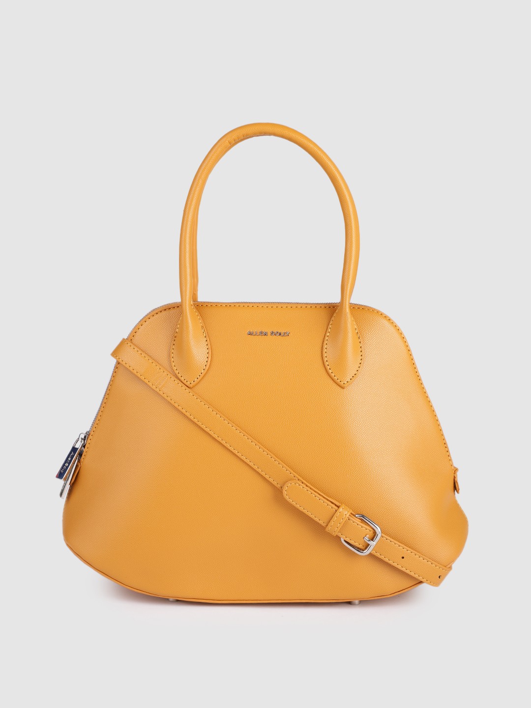 

Allen Solly Mustard PU Structured Handheld Bag