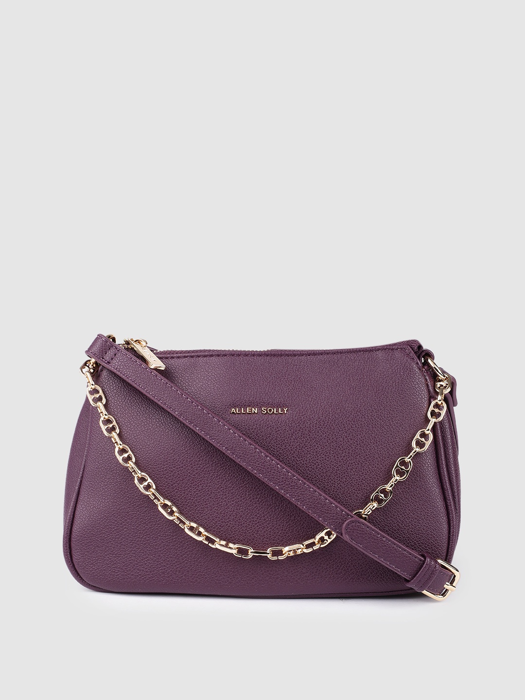 

Allen Solly Purple Solid Structured Sling Bag