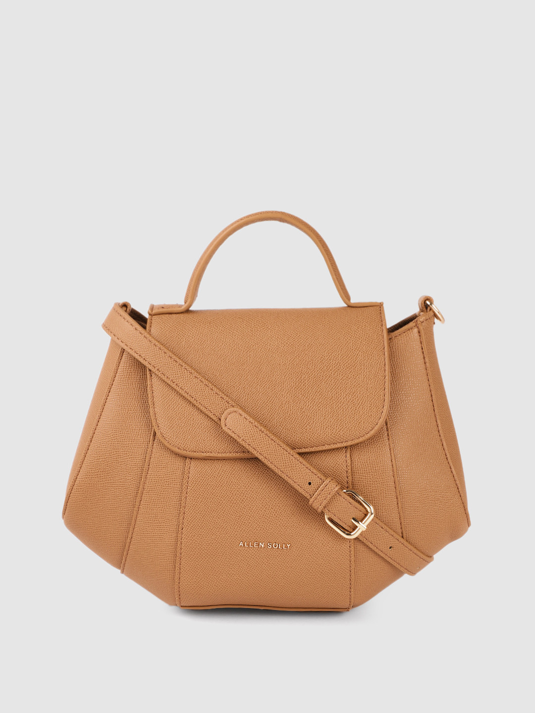 

Allen Solly Brown Textured Structured Satchel
