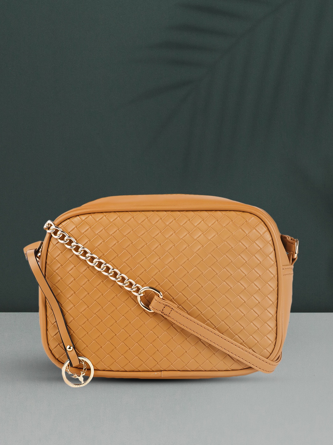 

Allen Solly Beige PU Structured Sling Bag