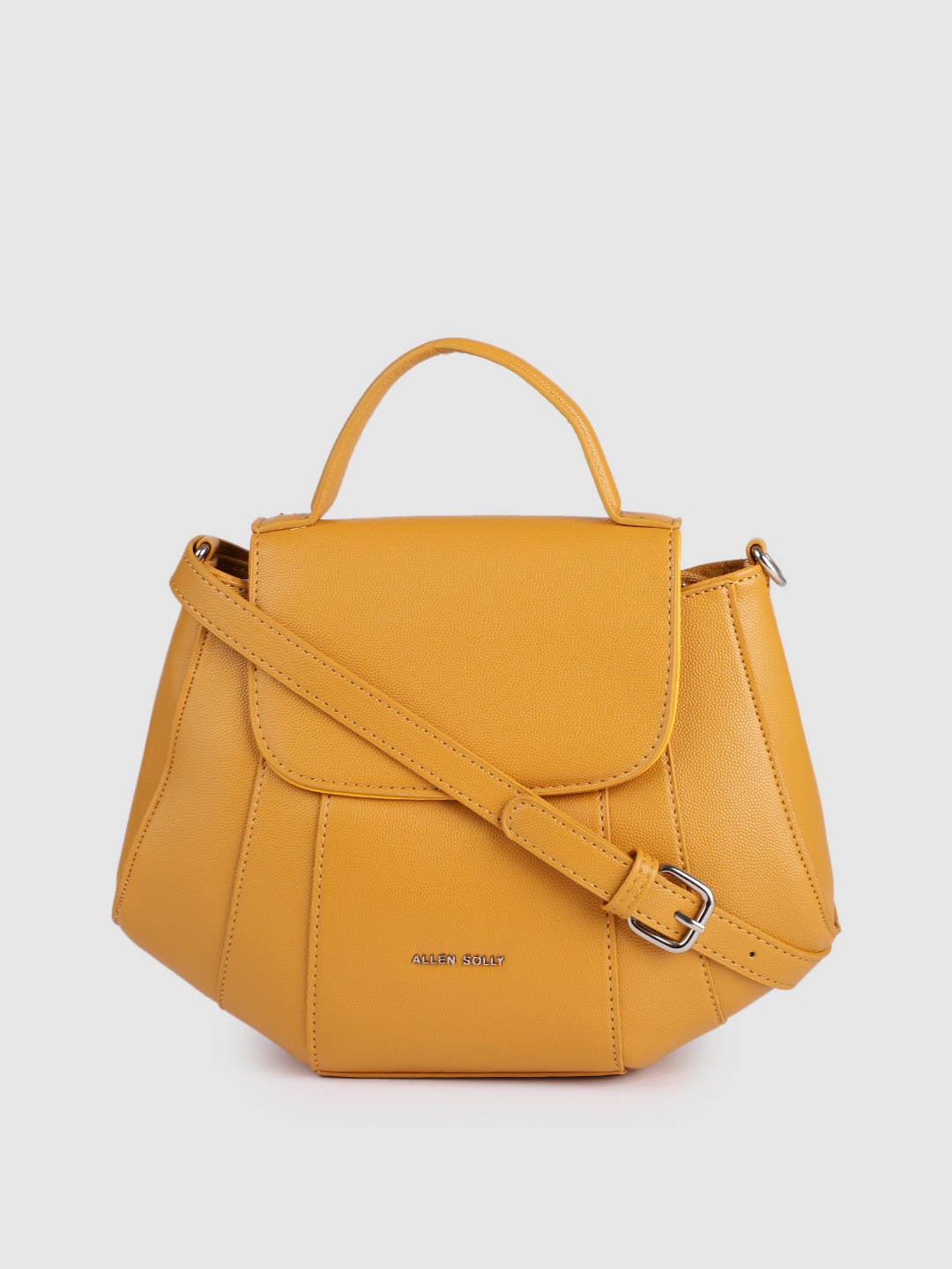 

Allen Solly Mustard PU Structured Sling Bag
