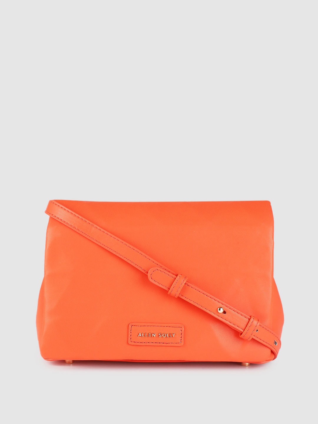 

Allen Solly Orange Solid Structured Sling Bag
