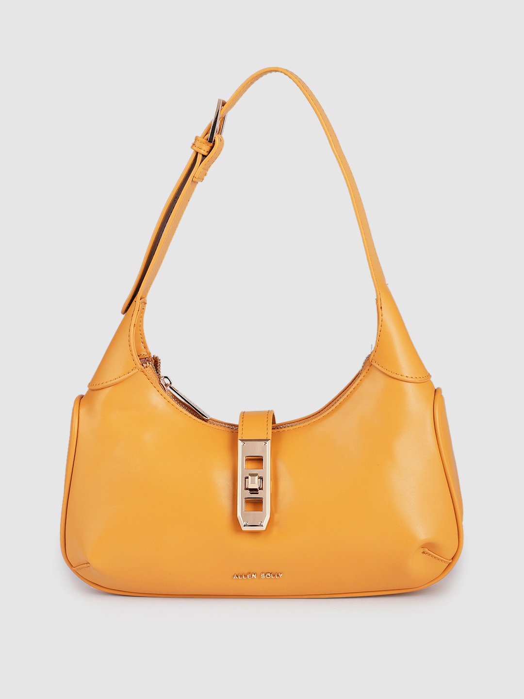 

Allen Solly Mustard PU Structured Shoulder Bag