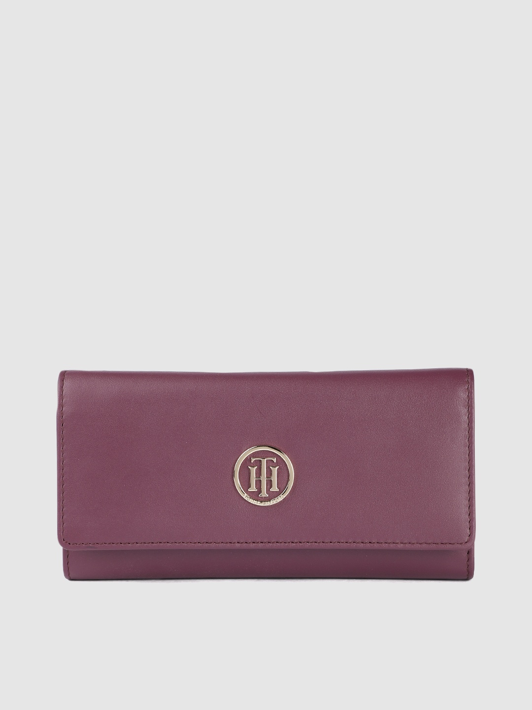 

Tommy Hilfiger Women Purple Leather Envelope