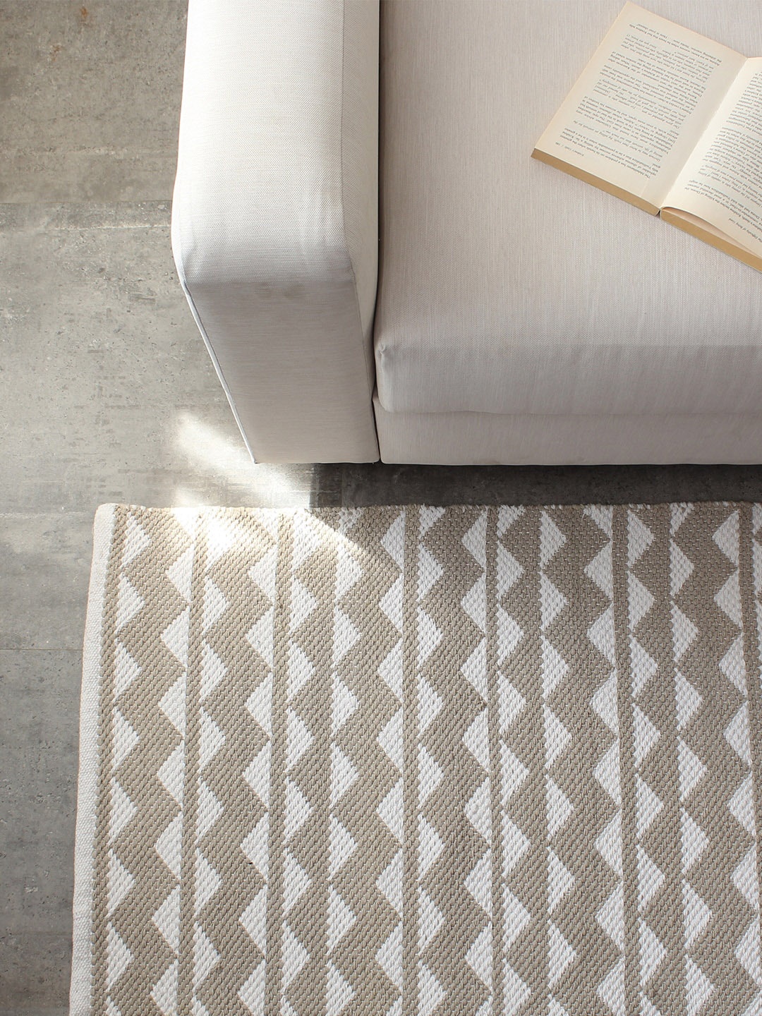 

House This Grey & White Geometric Cotton Floor Runner