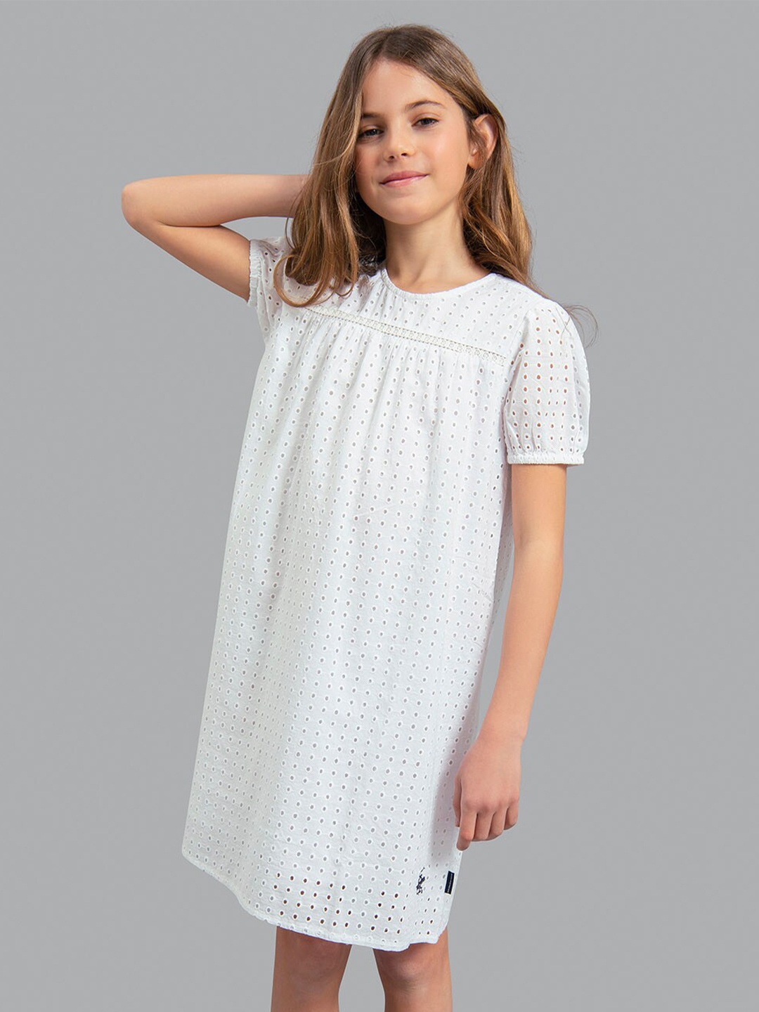 

Beverly Hills Polo Club White A-Line Dress