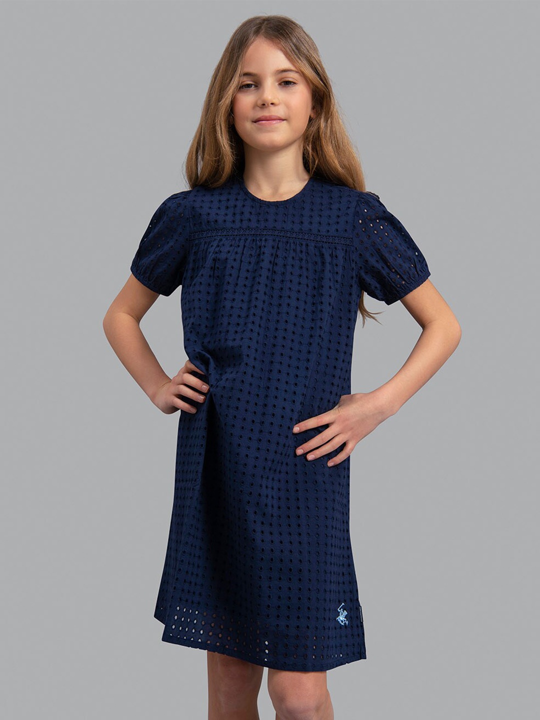 

Beverly Hills Polo Club Navy Blue A-Line Dress