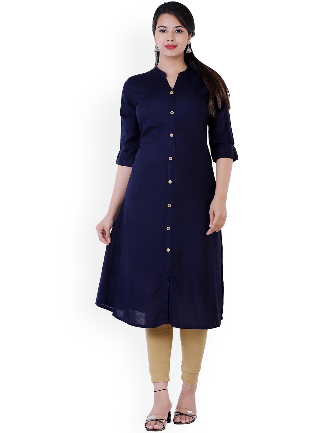 

KALINI Women Navy Blue Kurta