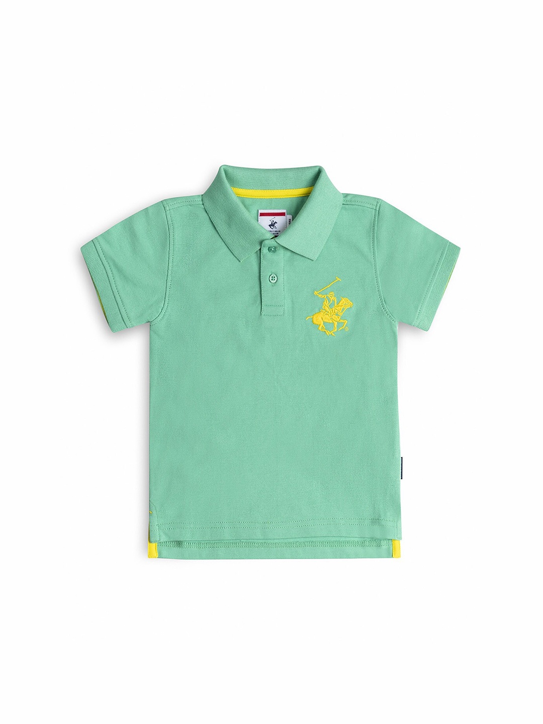 

Beverly Hills Polo Club Boys Green Polo Collar Cotton T-shirt