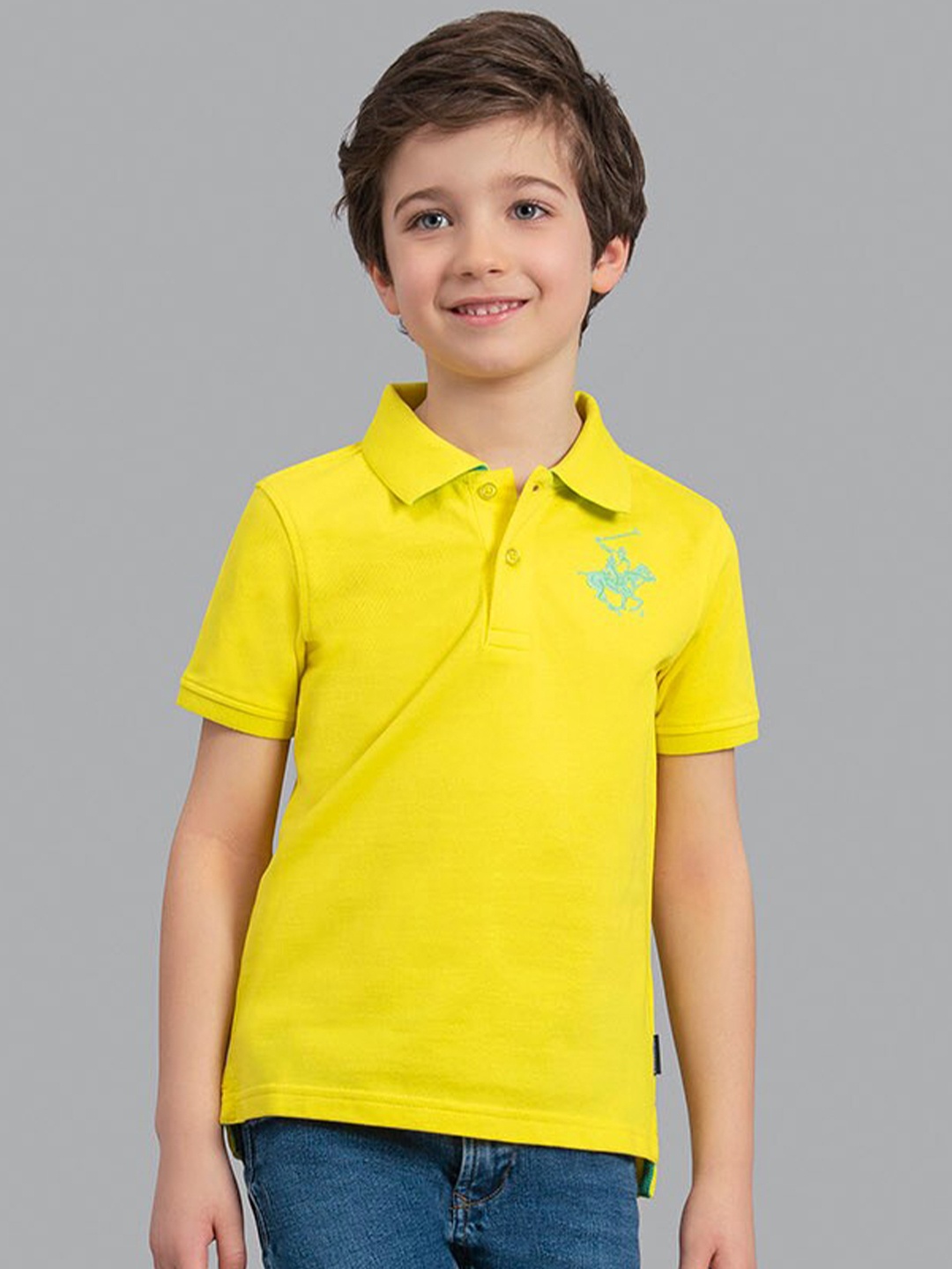 

Beverly Hills Polo Club Boys Yellow Polo Collar T-shirt