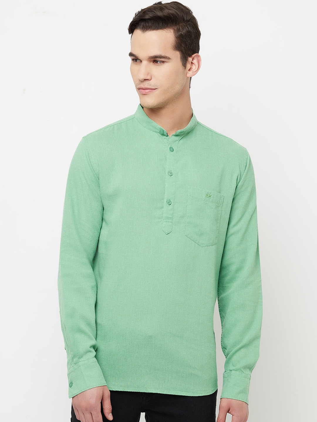 

Crimsoune Club Men Green Solid Kurta