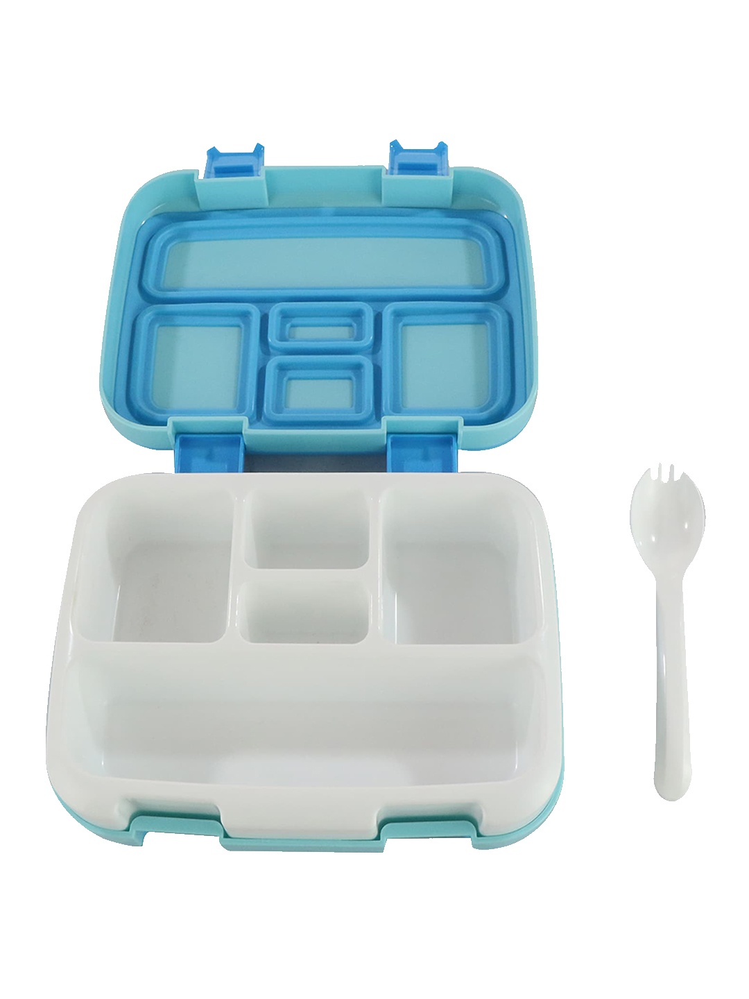 

Smily Kiddos Kids Blue & White Solid BPA Free Lunch Box with Spoon