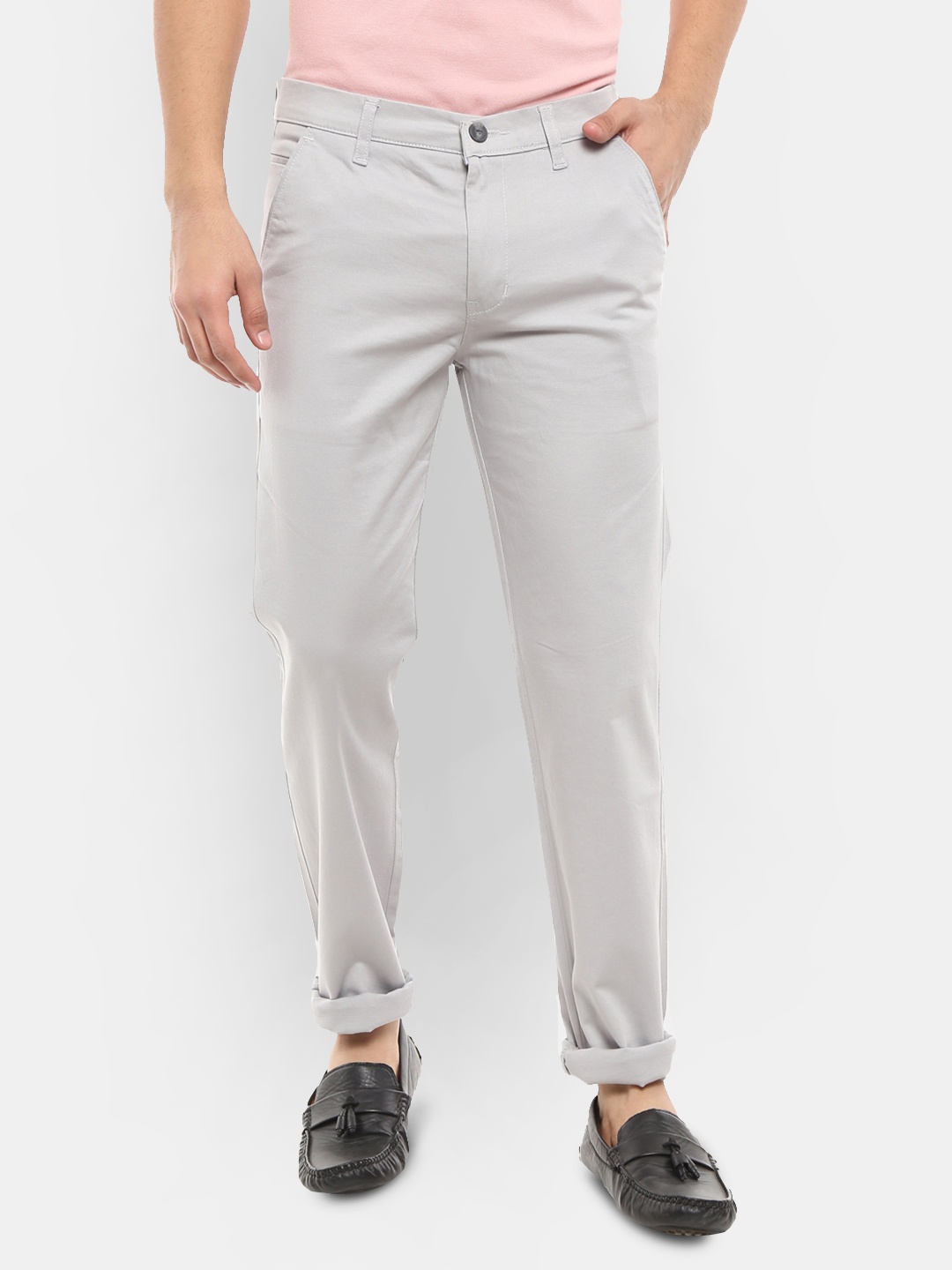 

V-Mart Men Grey Slim Fit Chinos Trousers