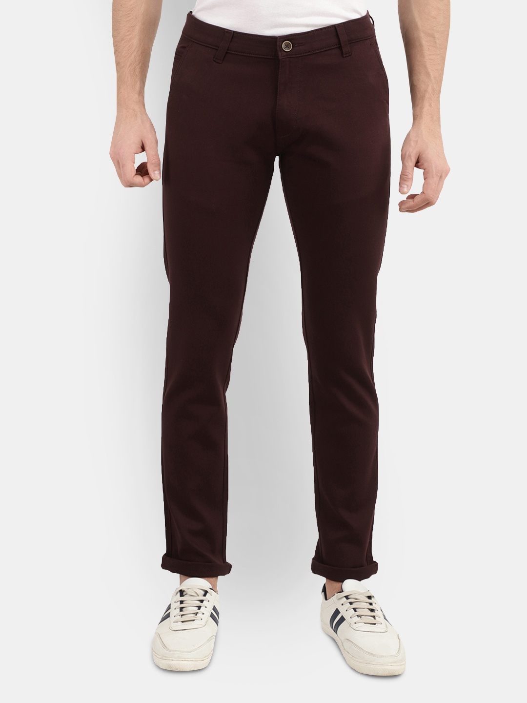 

V-Mart Men Maroon Slim Fit Chinos Trousers