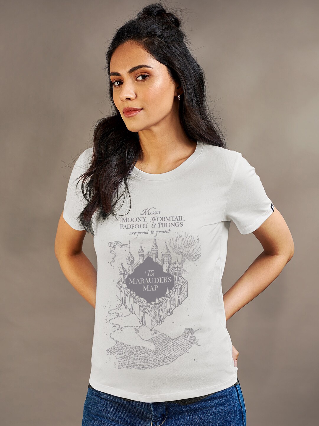 

The Souled Store White Harry Potter Printed Solar Activated T-shirt