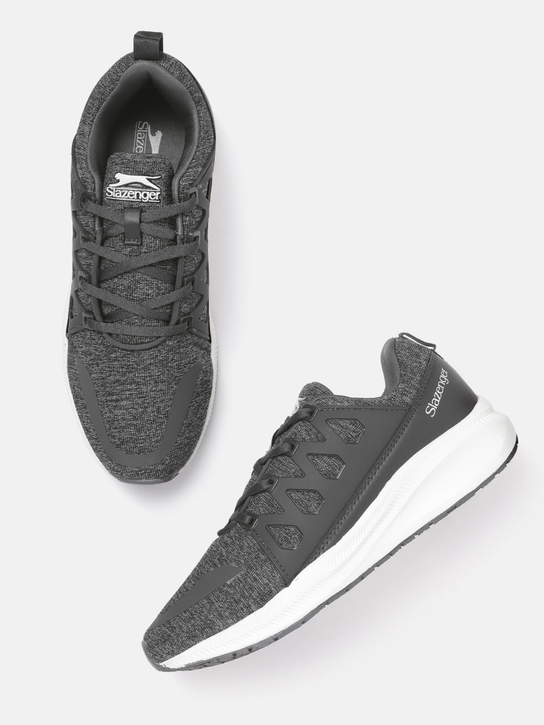 

Slazenger Men Grey Woven Design Running Shoes